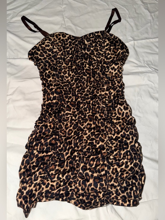 Pinup Couture Other - Pinup Couture Leopard Print Swim Dress in Black and Tan